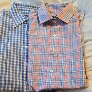 Men's Blue and Pink Checkered Shirts